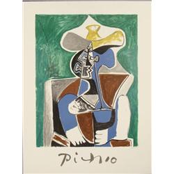 Pablo Picasso : Blue, Green & Brown Art Print