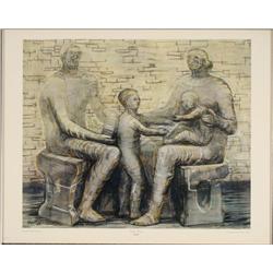 Henry Moore : Family Group Sculpture Art Print