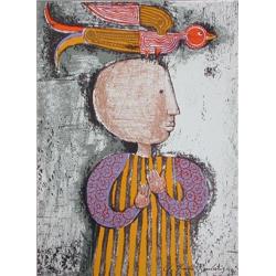 Garciela Rodo Boulanger CHILD WTIH BIRD Art Print