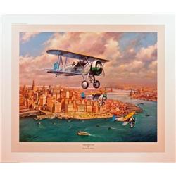 Aviation Art The Fleet's In Young Boeing F4B2 New York