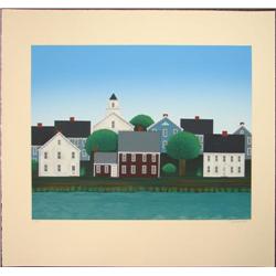 ALONG THE WATER Ted Jeremenko LE Serigraph Art Print