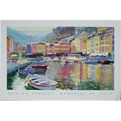 Howard Behrens PORTOFINO Italy Art Exhibit Poster
