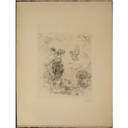 Hans Bellmer Signed Surrealistic Etching Erotic Women