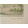 Image 3 : Sailcart Signed Etching Landscape Art Print Tree