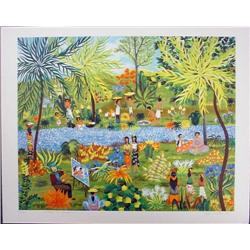 Colorful HOMAGE TO GAUGUIN Signed LE Art Print
