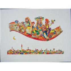 Obican MAGIC CARPET Colorful Whimsical Folklore Art