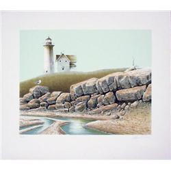 Summer LIGHTHOUSE Signed LE Art Print Wayne Cooper