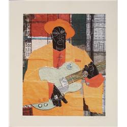 Willie Torbert : Player in Town Guitarist Man Art Print