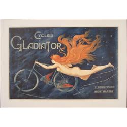 Georges Massias Cycles Gladiator Nouveau Bicycle Poster
