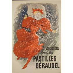 Jules Cheret Pastilles Geraudel Art Deco Ad Print