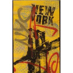 Bobby Hill Original Signed Painting NYC Yellow New York