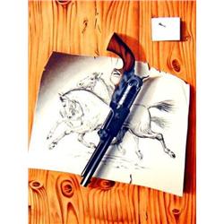 Burley-Viennay LE REVOLVER Western Style Art Print