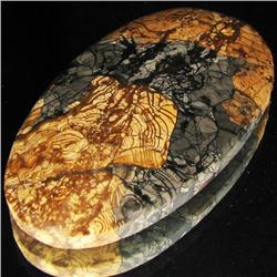 114.02ct Rare Spider Agate Cabochon (GEM-33120)