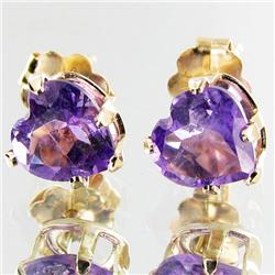 2.49ctw Amethyst 10k Gold Earrings (JEW-2919)