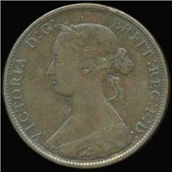 1862 British Victoria Halfpenny XF/VF (COI-7234)
