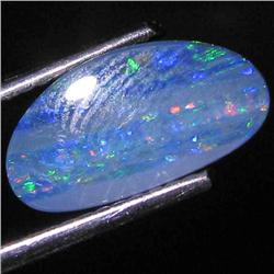 1.37ct Australian Black Opal Doublet Full Fire (GEM-31403)