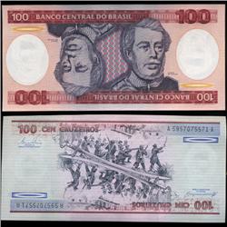 1984 Brazil 100 Crusados Crisp Uncirculated Note (CUR-05722)