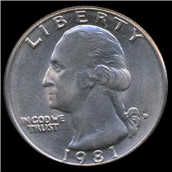 1981D GW 25c MS67+ (COI-8704)