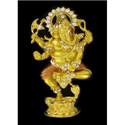 Tibet Gold Plated Ganesh Pin (ANT-1298)