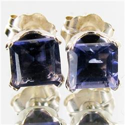 1.83ctw Iolite 10k Gold Earrings (JEW-2906)