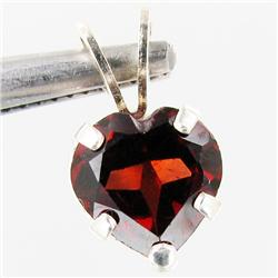 2.95ctw Red Garnet Sterling Pendant (JEW-2672)