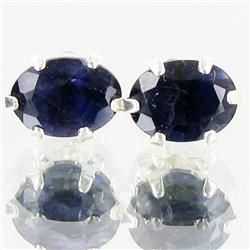 3.79ctw Iolite Sterling Earrings (JEW-2643)