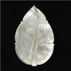 Mother of Pearl Leaf Caviar Plate (DEC-331)