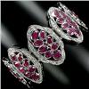 Image 1 : 301ctw Top Red Ruby Sterling Bracelet  (JEW-2275)