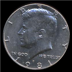 1981D JFK 50c MS66+ (COI-8725)