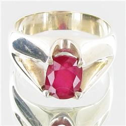 43.04ctw Mozambique Ruby Sterling Ring (JEW-2722)