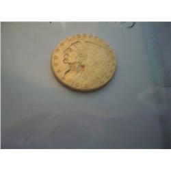 1912 $2.5 Gold Indian Head Coin