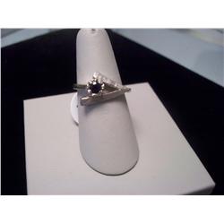 Tiffany Design 14K White Gold Sapphire Ring