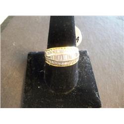 2 Carat Baguette & Round Top Quality Diamond Ring, 8.8 Grams 14K Gold