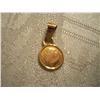 Image 1 : Miniature 22K Gold Maximillian Coin In 14K Gold Bezel