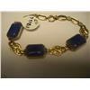 Image 1 : 14K Gold Blue Stone Bracelet,4 Grams Gold