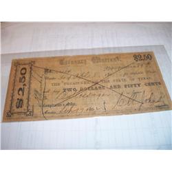 $2.50 Treasury Warrent