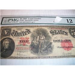1907 $5 "Woodchopper" US Note K67156471