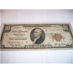 $10 Federal Reserve Note ICO417782A