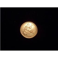 1860 Seated Liberty Silver Half Dime, XF