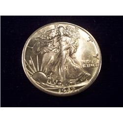 1942 BRILLIANT UNCIRCULATED SILVER WALKING LIBERTY HALF DOLLAR