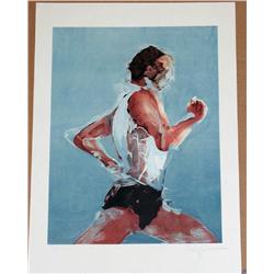 Steve Kuzma, The Jogger, Signed Lithograph