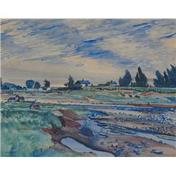 Maurice MacGonigal PRHA HRA HRSA (1900-1979) THE RIVER DODDER NEAR TEMPLEOGUE