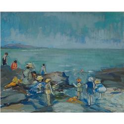 Eva Henrietta Hamilton (1876-1960) CHILDREN AT PORTMARNOCK, c.1929