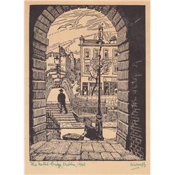 Harry Kernoff RHA (1900-1974) THE METAL BRIDGE DUBLIN, 1940