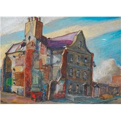 Harry Kernoff RHA (1900-1974) OLD HUGUENOT HOUSE, DIGGS [SIC] ST. OFF REDMOND'S HILL, DUBLIN, c.1952