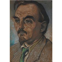 Harry Kernoff RHA (1900-1974) PORTRAIT OF DESMOND McCARTHY, 1936