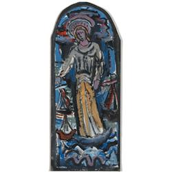 Evie Hone HRHA (1894-1955) SAINT BRENDAN THE NAVIGATOR - STUDY FOR STAINED GLASS