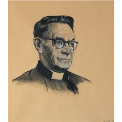 Sean Keating PRHA HRA HRSA (1889-1977) PORTRAIT OF REV. FR. PATRICK O'MARA S.J. (1875-1969)