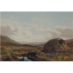 Albert Henry Hartland RWS (1840-1893) BOG SCENE, 1874