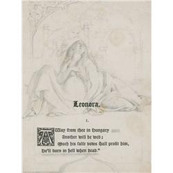 Daniel Maclise RA HRHA (1806-1870) ILLUSTRATION TO BURGER'S LEONORA, c.1847
